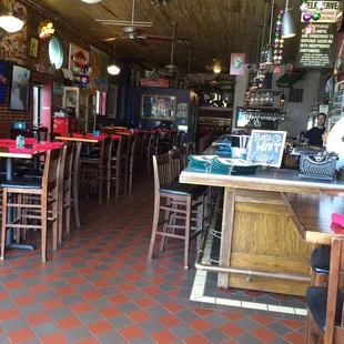 Layout of the restaurant from the window four top