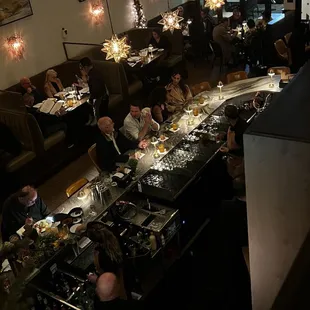 View of Bar area from upstairs dining area