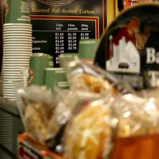 Fresh coffee and cookies ready to go