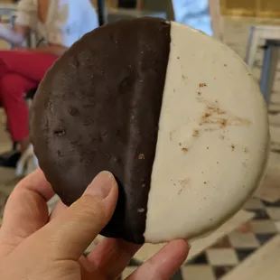 A black and white cookie to enjoy before the theater.