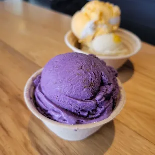 Calamansi Creamsicle, mango sticky rice, ube  Ig @josieinflavortown