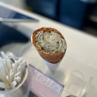 S'mores kid's scoop in a waffle cone