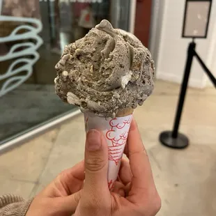 S'mores scoop with waffle cone