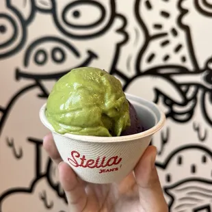 Matcha + pistachio and ube + pandesal toffee