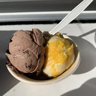 Oaxacan Hot Chocolate (gf) and Mango Sticky Rice