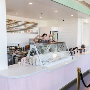 the ice cream counter