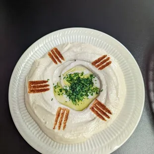 Hummus appetizer (pita bread not pictured)