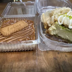 Biscoff cheesecake  Honey pistachio cheesecake