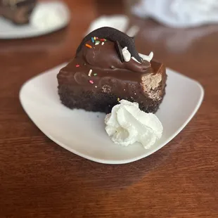 Chocolate Mouse   Not sure why a chunk was removed before serving it