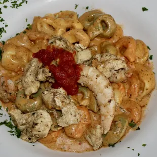 Chicken and Shrimp Stella Notte. My favorite!