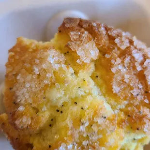 Delicious lemon poppy seed muffin