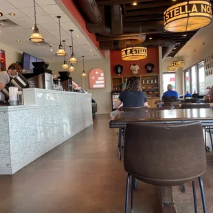 the interior of a restaurant