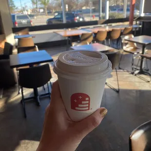 Hot hazelnut chocolate cream latte