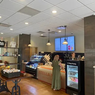 the interior of a coffee shop