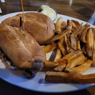 Philly cheesesteak &amp; fries...yummy