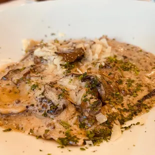 a white plate of food