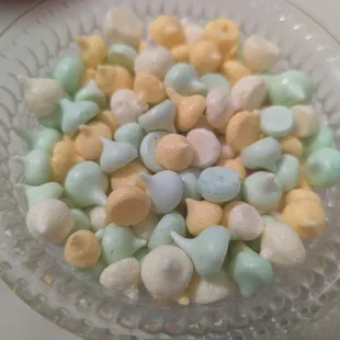 Meringue kisses in a variety of colors &amp; flavors to match your theme