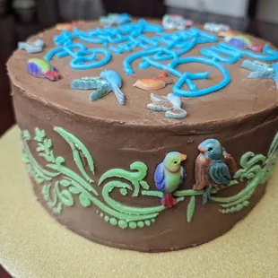 Triple chocolate cake with Bailey&apos;s Irish cream mousse &amp; mocha buttercream