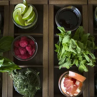 Fresh garnish and ingredients for our craft cocktails