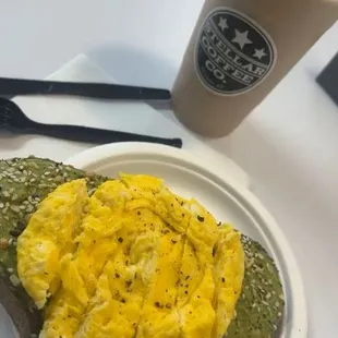 Avocado Toast with egg  Stellar Protein Shake