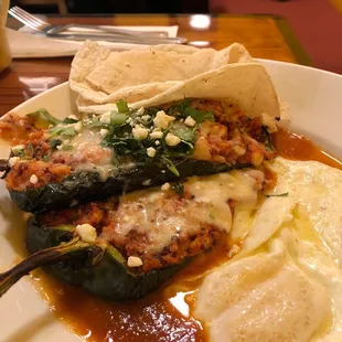 Stuffed poblanos