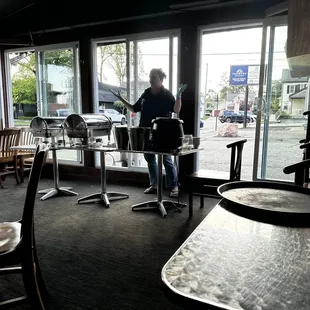 a man playing the drums