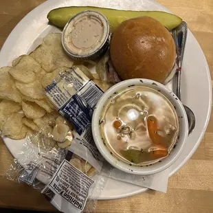 Lunch special. Corned beef &amp; soup