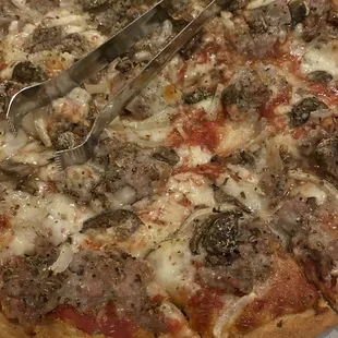 pizza, food