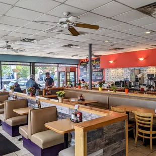 the interior of a restaurant