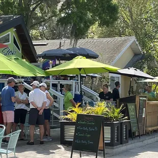 Outside, nice large patio