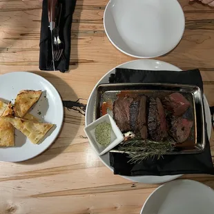 Chateaubriand with Bourbon Mushroom Demi-glacé and Parmesan Potato Gratin