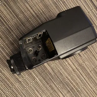 a camera on the floor