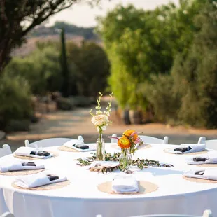 a table set for dinner