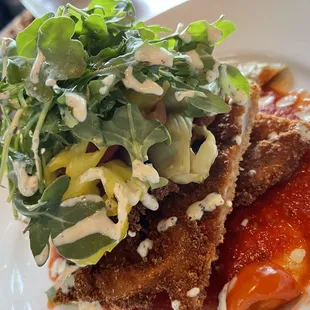 Calamari Steak as an Entree, so good!!