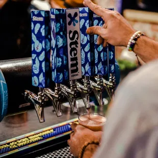 Fresh Stem Ciders always on tap.