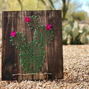 Prickly Pear Cactus String Art