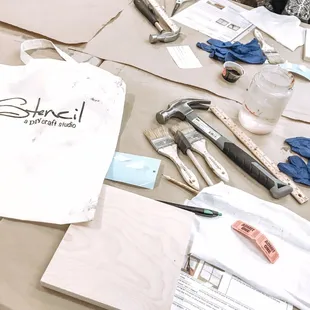 All the tools we needed to do our craft