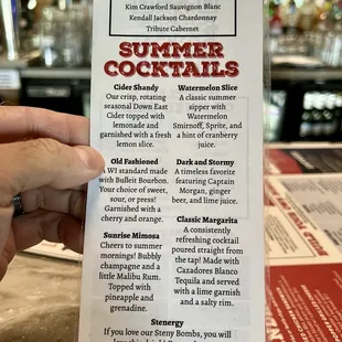 Steny's Summer Cocktails