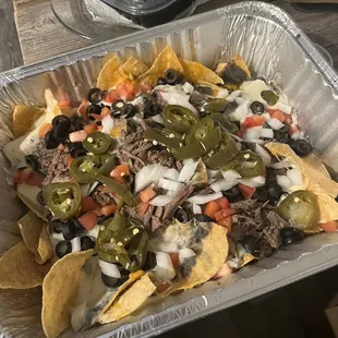 Half order nachos w/ Mississippi beef