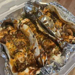 Jerk chicken tacos