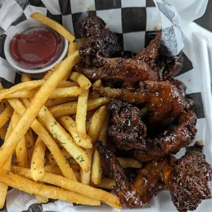 Chicken and fries