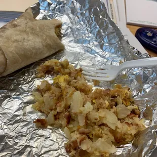 Blah breakfast burrito