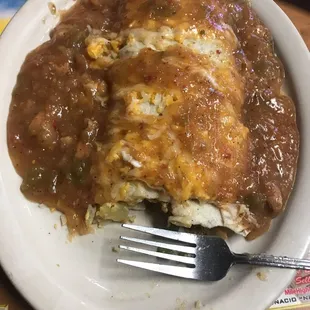 Western burrito. Amazing chili