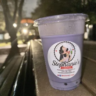 Taro boba tea