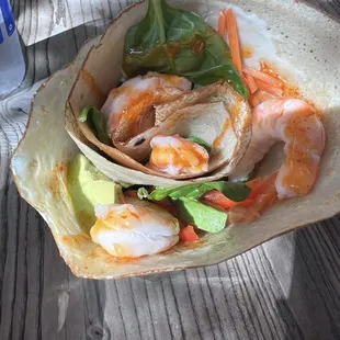 Shrimp Avocado Crepe