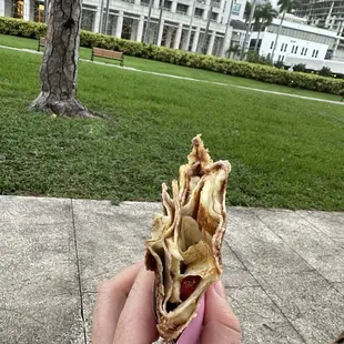 Nutella and Strawberry Crepe