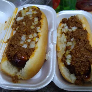 Double sausage dogs all the way add ketchup