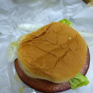 Fried bologna sandwich
