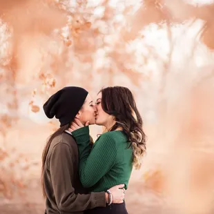 Engagement photos in Albuquerque in the winter