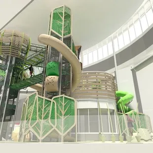 Kids play space and 40 foot play tower